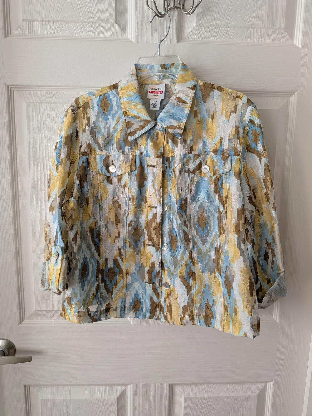 Ruby Rd. Printed Button Jacket - Picture 2 of 11